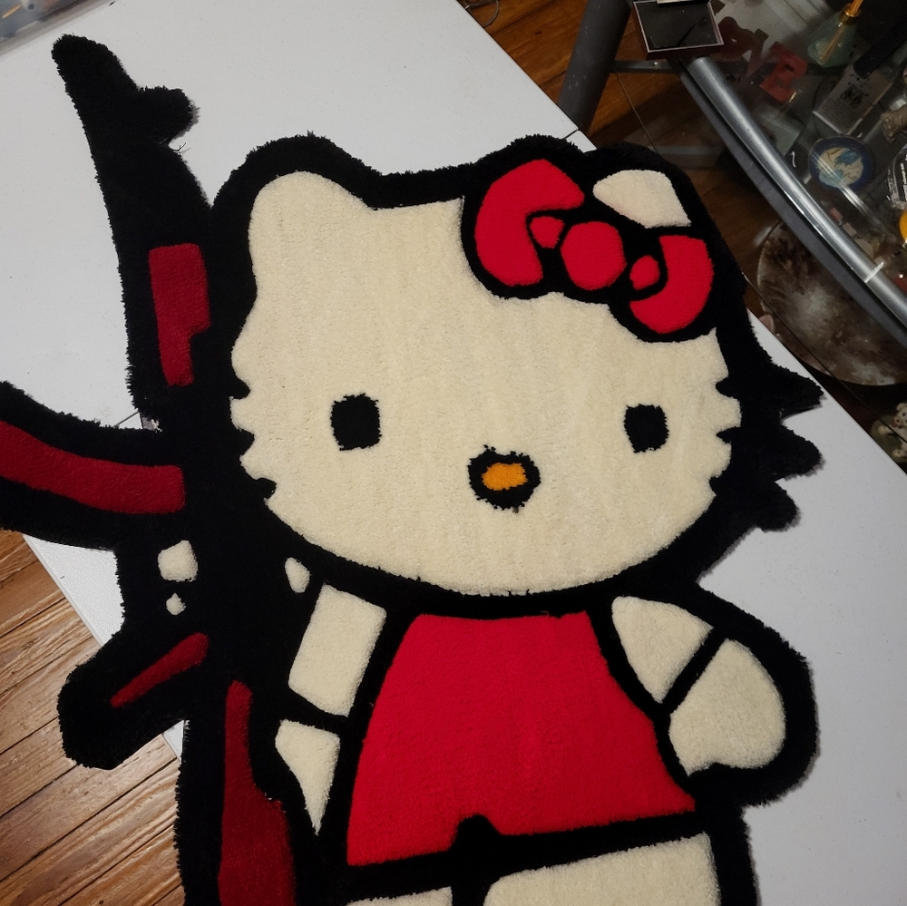 Hello Kitty Handmade Custom Tufted Rug